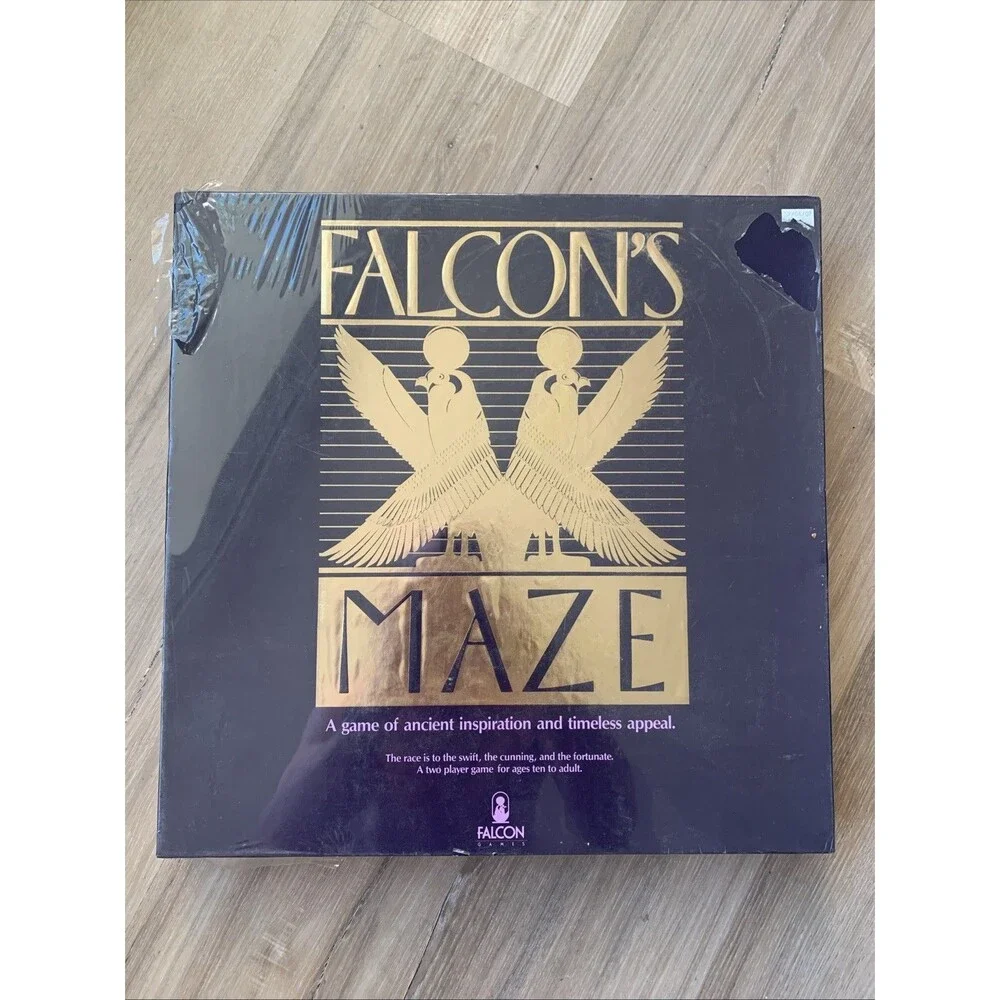 1986 Falcon Games FALCON'S MAZE Boardgame Red Tiger Eye Fluorite Egypt Theme NIB